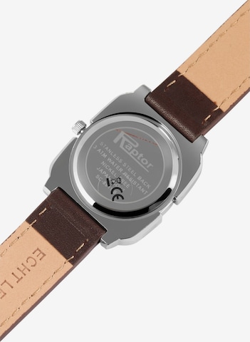 Raptor Analog Watch '3 ATM' in Brown: front
