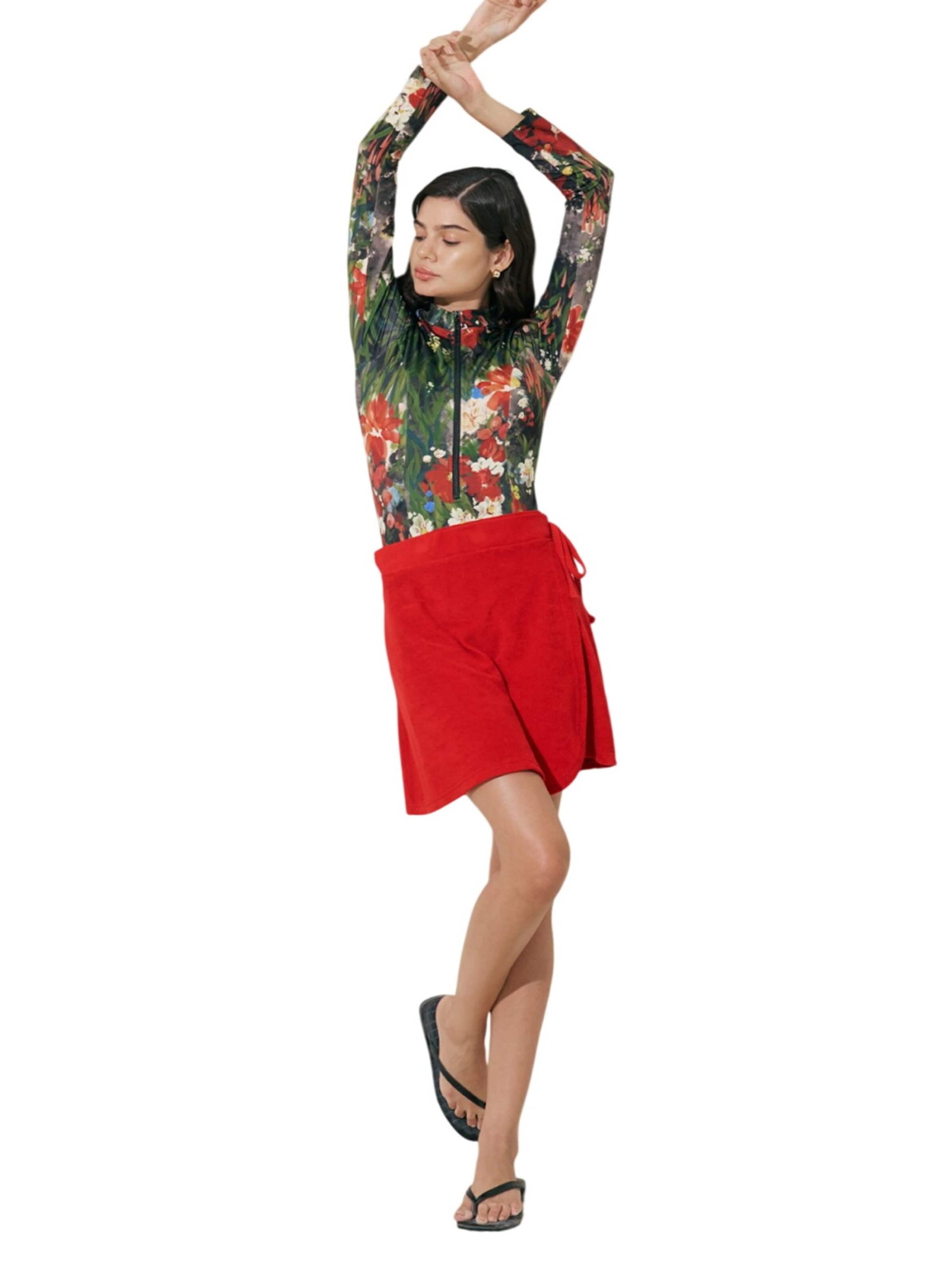 MANUKA Rok in Rood: voorkant