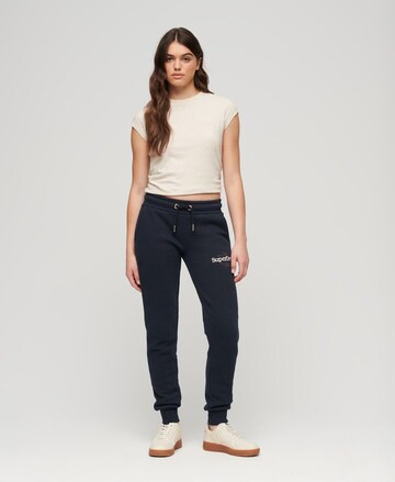 Coupe slim Pantalon 'Luxe' Superdry en bleu