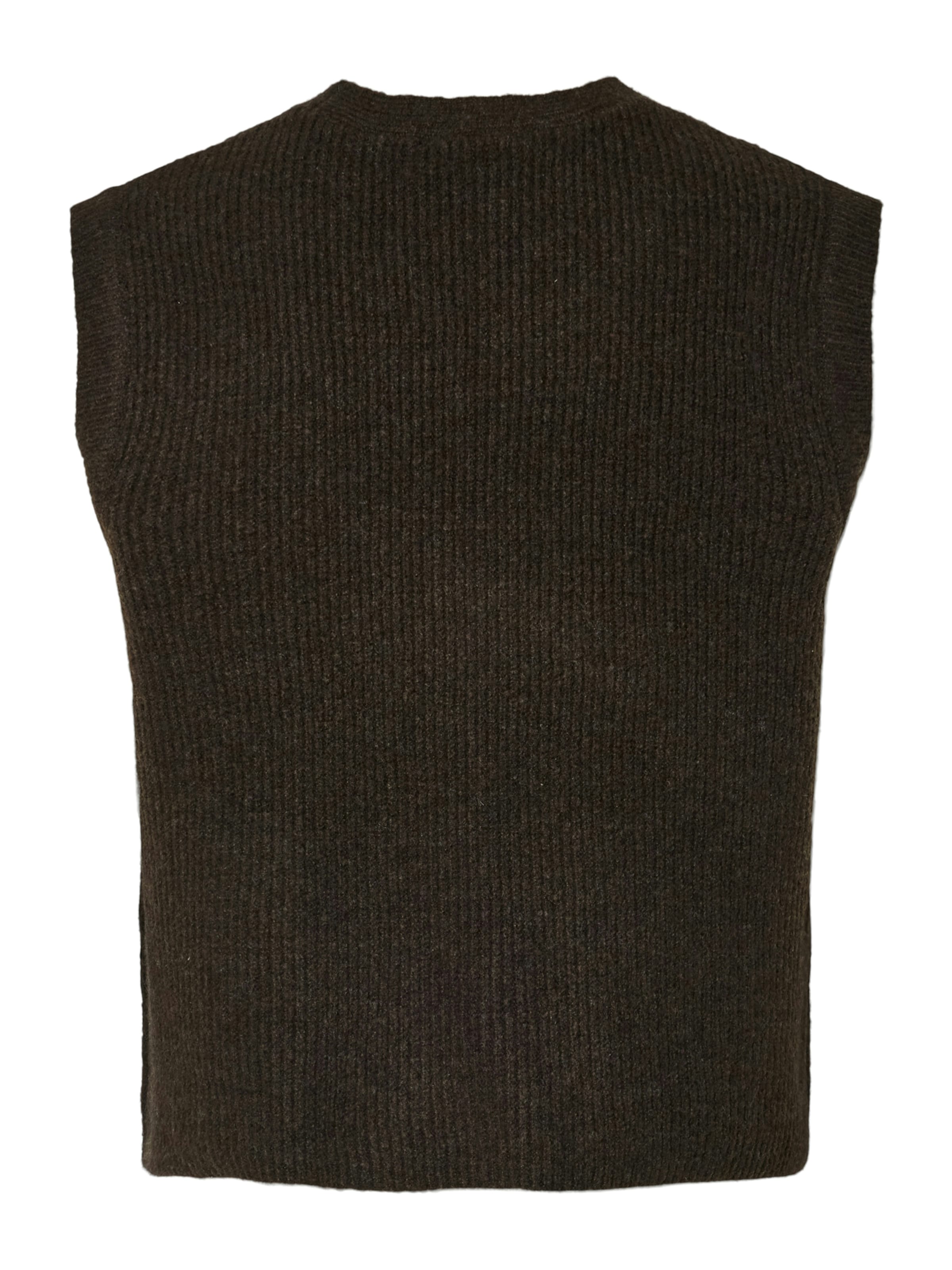 PIECES Knitted vest 'PCSILLY' in Brown
