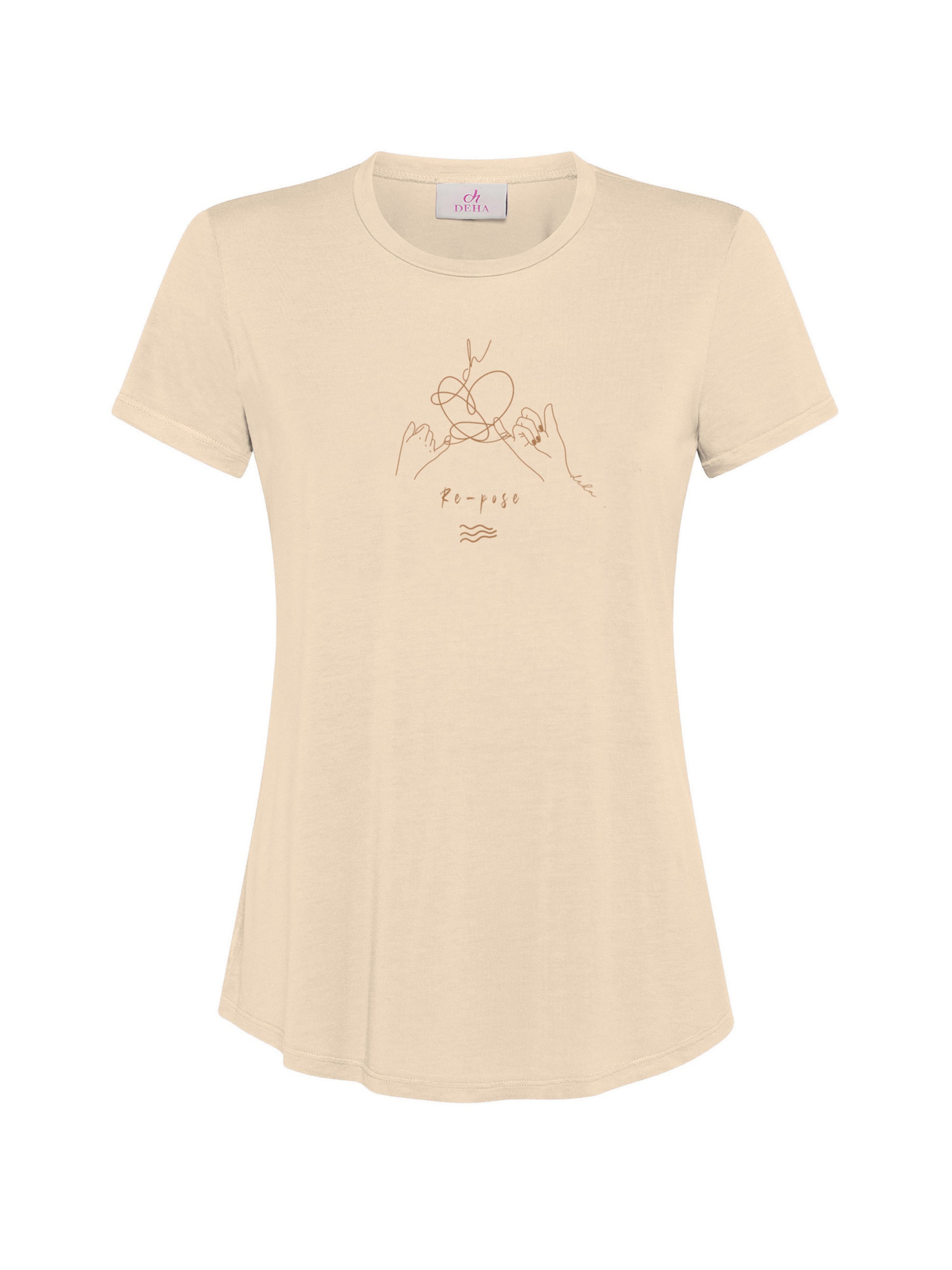 DEHA Performance shirt in Beige: front