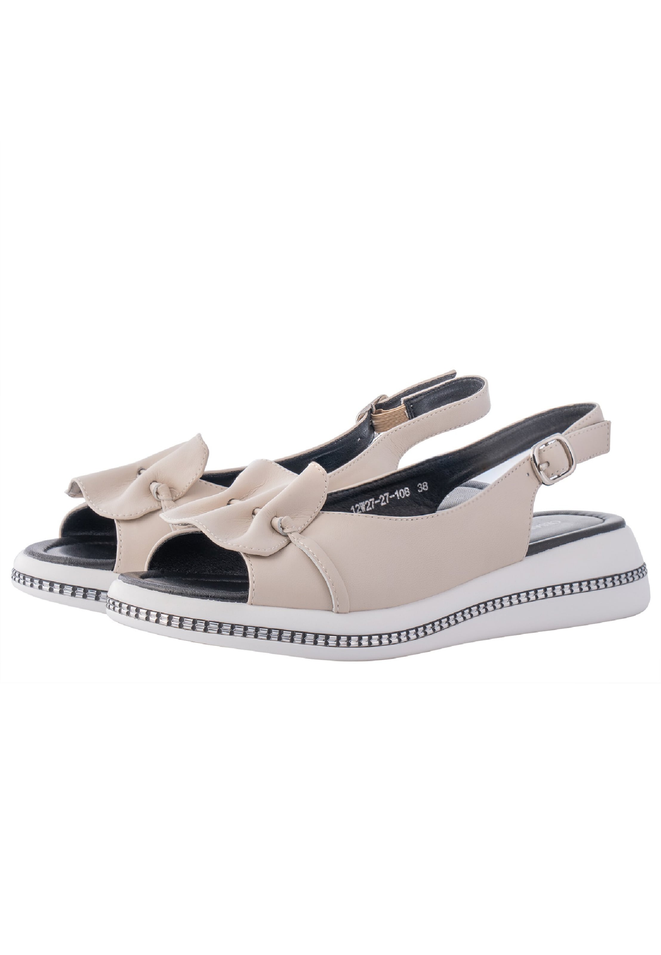 CESARE GASPARI Sandale in Beige: Vorderseite