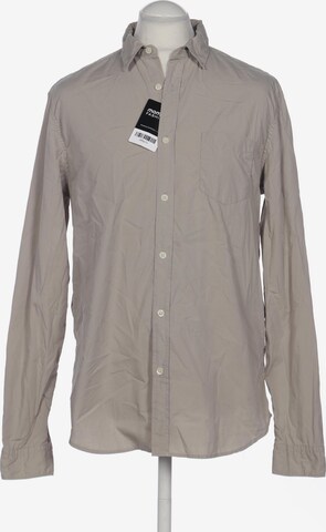 Closed Button Up Shirt in L in Beige: front