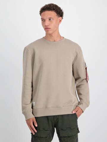 ALPHA INDUSTRIES Sweatshirt 'Dragon' in Beige: voorkant