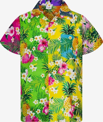 King Kameha Hemd 'Pineapple Flowers' in Mischfarben: Vorderseite