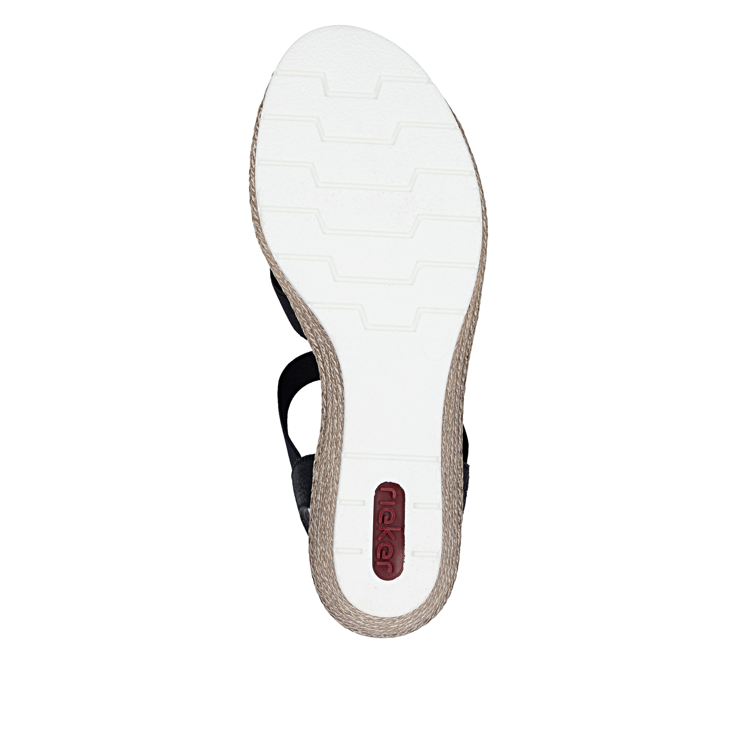 Sandales à lanières '619B2' Rieker en noir