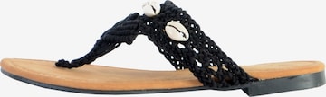 The Divine Factory Sandals in Black: front