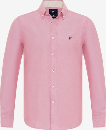 DENIM CULTURE Regular Fit Skjorte 'MYLES' i pink: forside