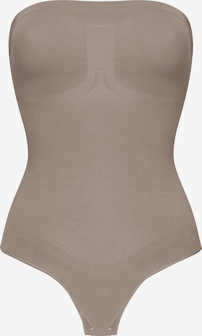 Body modelant 'Trägerloser Bodysuit Sculpting Shapewear mit String' cfab (formerly creamy fabrics) en gris : devant