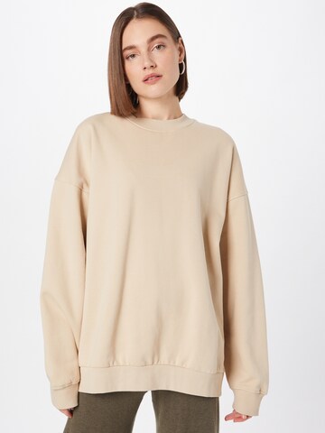 Sweat-shirt WEEKDAY en beige : devant