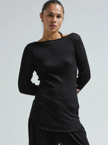 T-shirt Seamless Basic en noir : devant