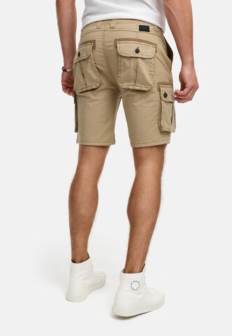 INDICODE JEANS Regular Cargobroek 'Lanny' in Beige