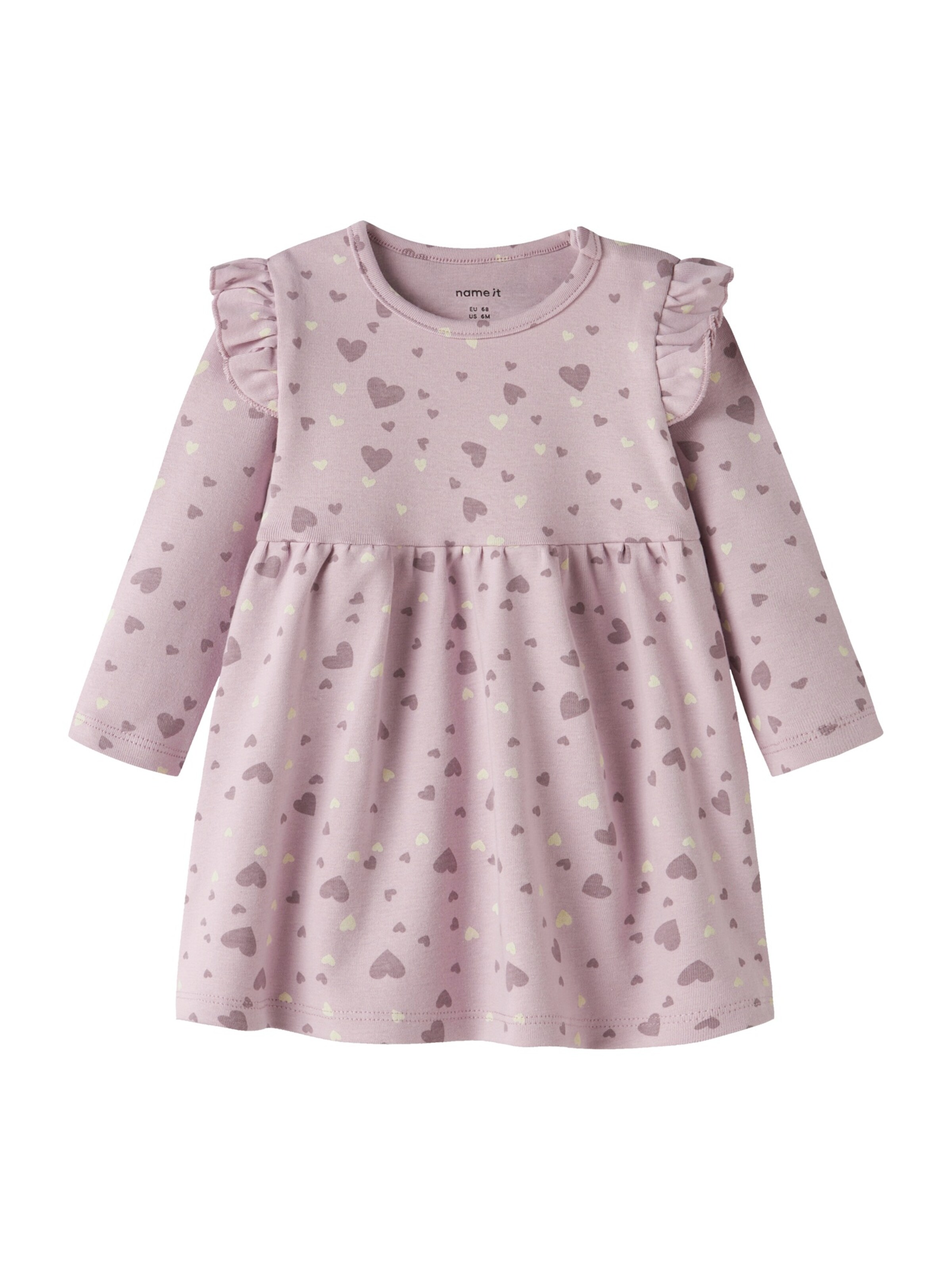 NAME IT Jurk 'NBFBHEART' in Lila: voorkant