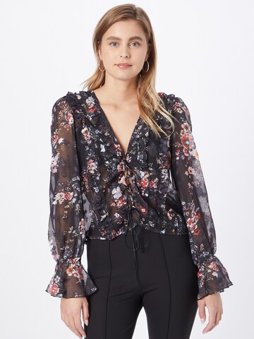 Nasty Gal Blouse 'Your Game' in Zwart: voorkant