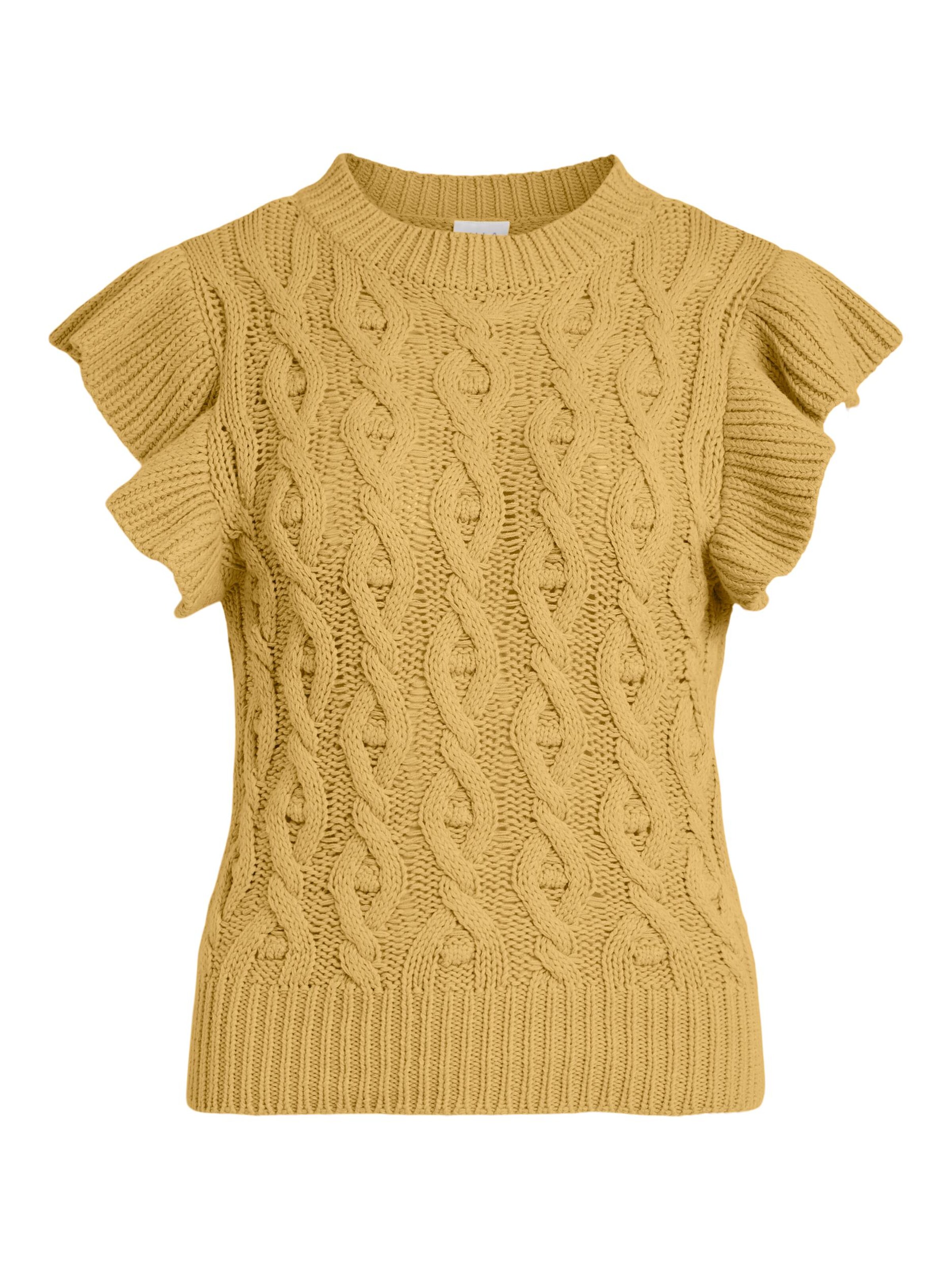 VILA Trui 'Vivetta' in de kleur Oker, Productweergave