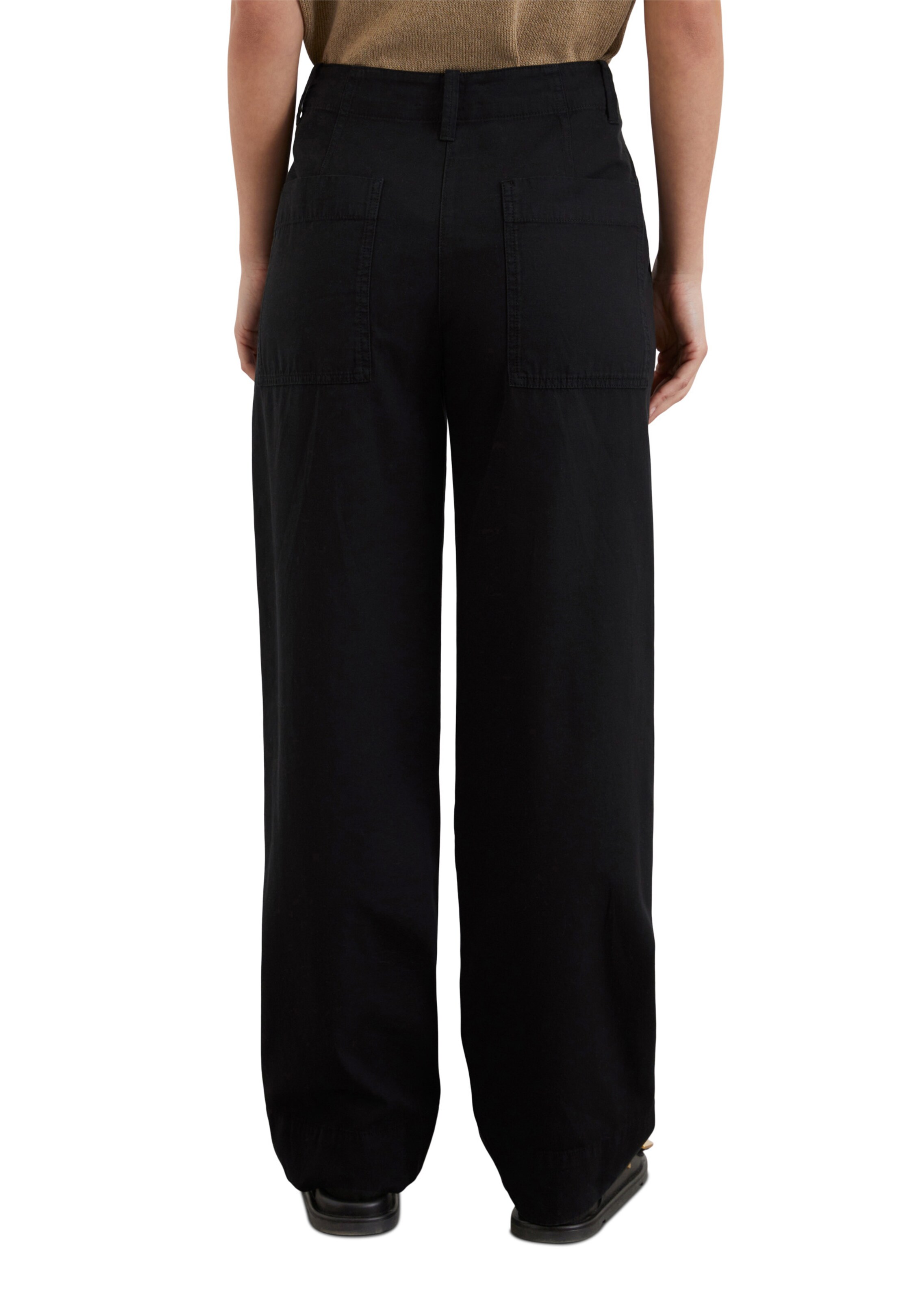 Marc O'Polo Широкий Штаны 'Lande' в Черный