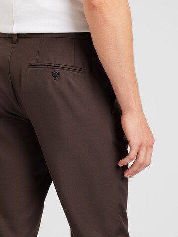 JACK & JONES Slim fit Pleated Pants 'JPRCOSTA' in Brown