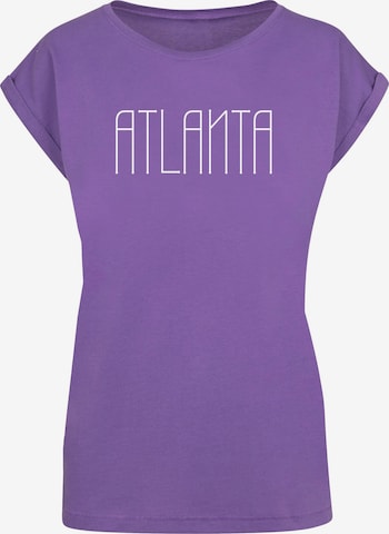 Merchcode Shirt 'Atlanta X' in Lila: predná strana