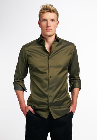 ETERNA Slim fit Zakelijk overhemd in Groen: voorkant