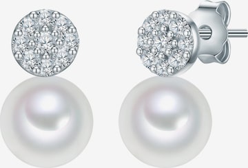 Valero Pearls Earrings in Transparent: front