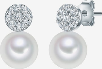 Boucles d'oreilles Valero Pearls en blanc : devant