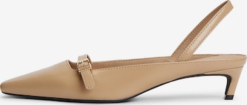 Escarpins à bride arrière TOMMY HILFIGER en beige : devant