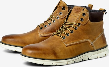 JACK & JONES Lace-Up Boots 'Tubar' in Brown