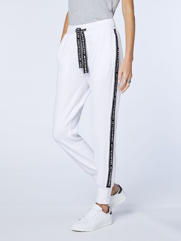 Jette Sport Tapered Pants in White: front