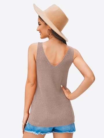 Imily Bela Neuletoppi värissä ruskea: takapuoli