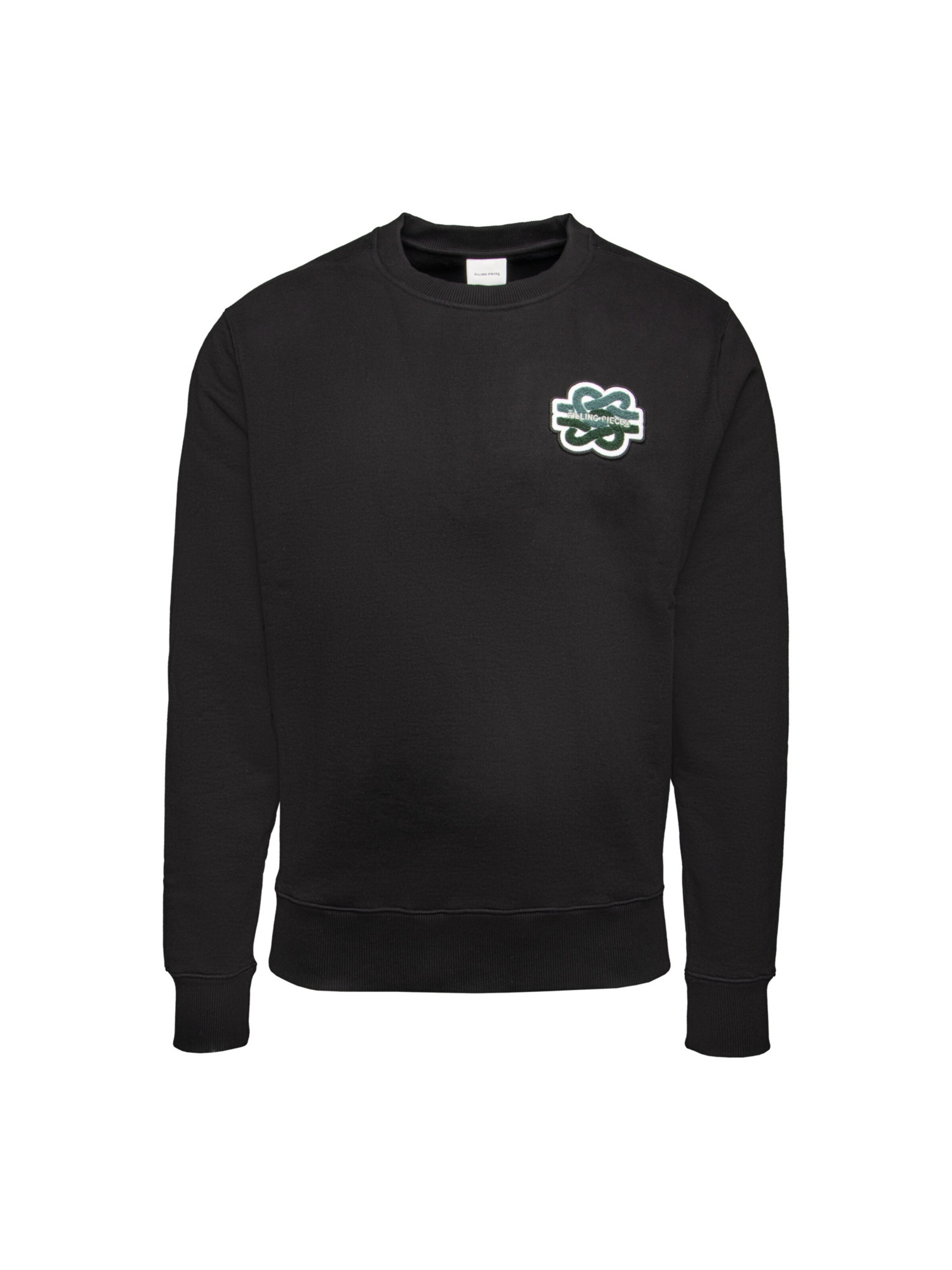 Filling Pieces Sweatshirt 'Gowtu' in Schwarz: Vorderseite