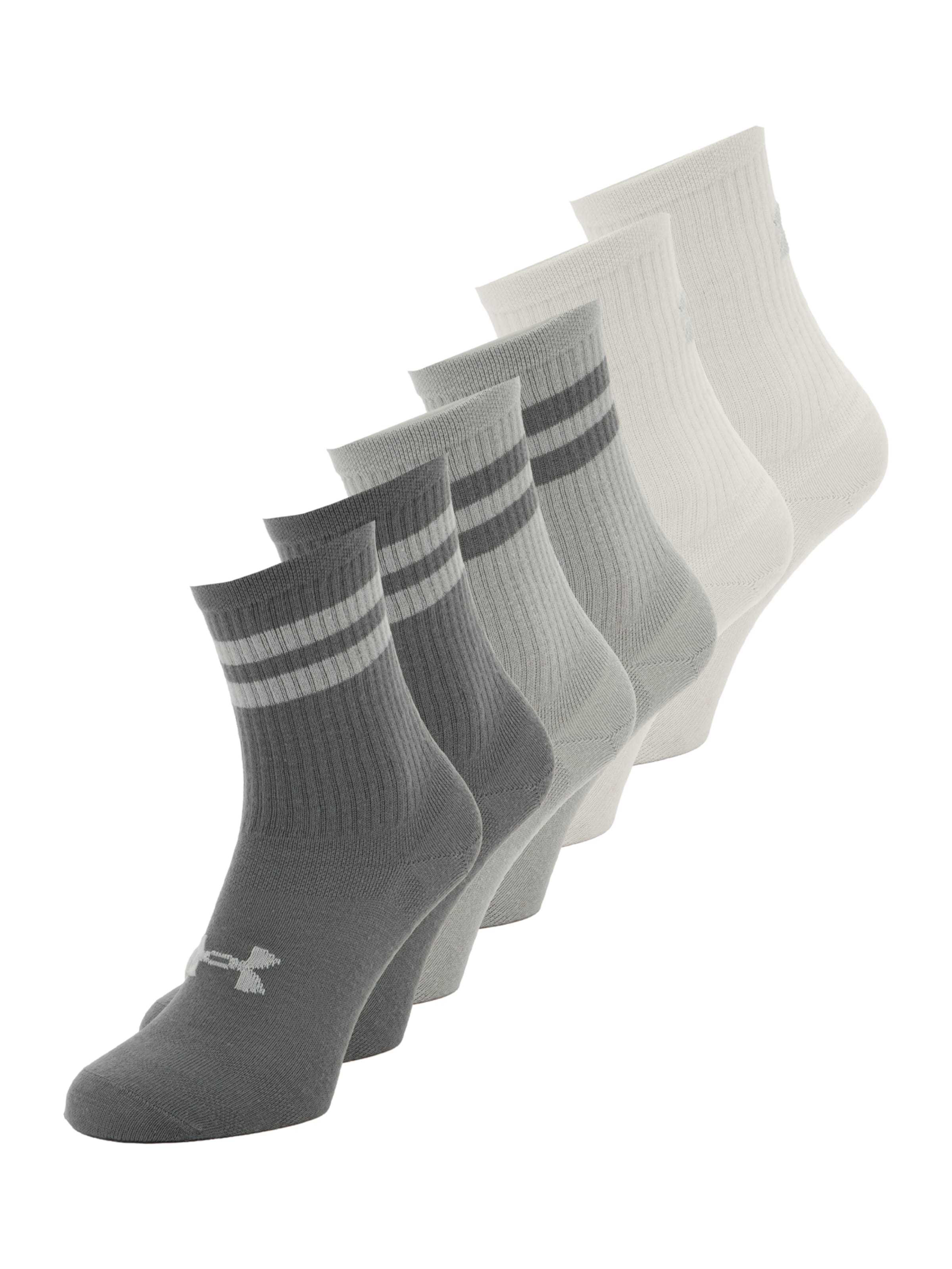 UNDER ARMOUR Athletic Socks 'Essential  ' in Light grey / Dark grey / Wool white, Item view