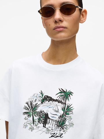 Karl Lagerfeld - Camiseta 'Villa la Vigie' en blanco