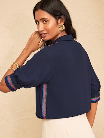 Camicia da donna di love & roses in blu