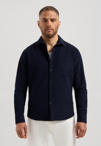 Dstrezzed Comfort fit Button Up Shirt 'Patric' in Blue: front