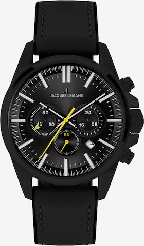 Jacques Lemans Analog Watch in Black: front