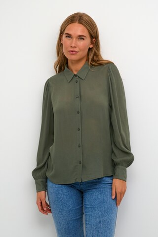 Camicia da donna 'Polly' di Kaffe in verde: frontale