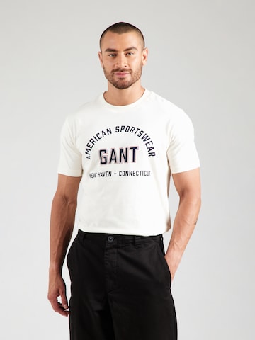 T-Shirt GANT en beige : devant