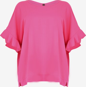 Yoek Blouse in Roze: voorkant