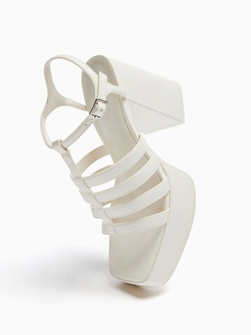 Bershka Strap Sandals in White