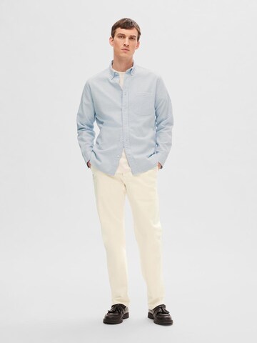 SELECTED HOMME Regular fit Button Up Shirt 'REIL' in Blue