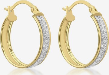 Boucles d'oreilles Lucardi en or : devant