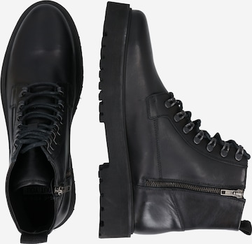 DAN FOX APPAREL Lace-Up Boots 'Alen' in Black