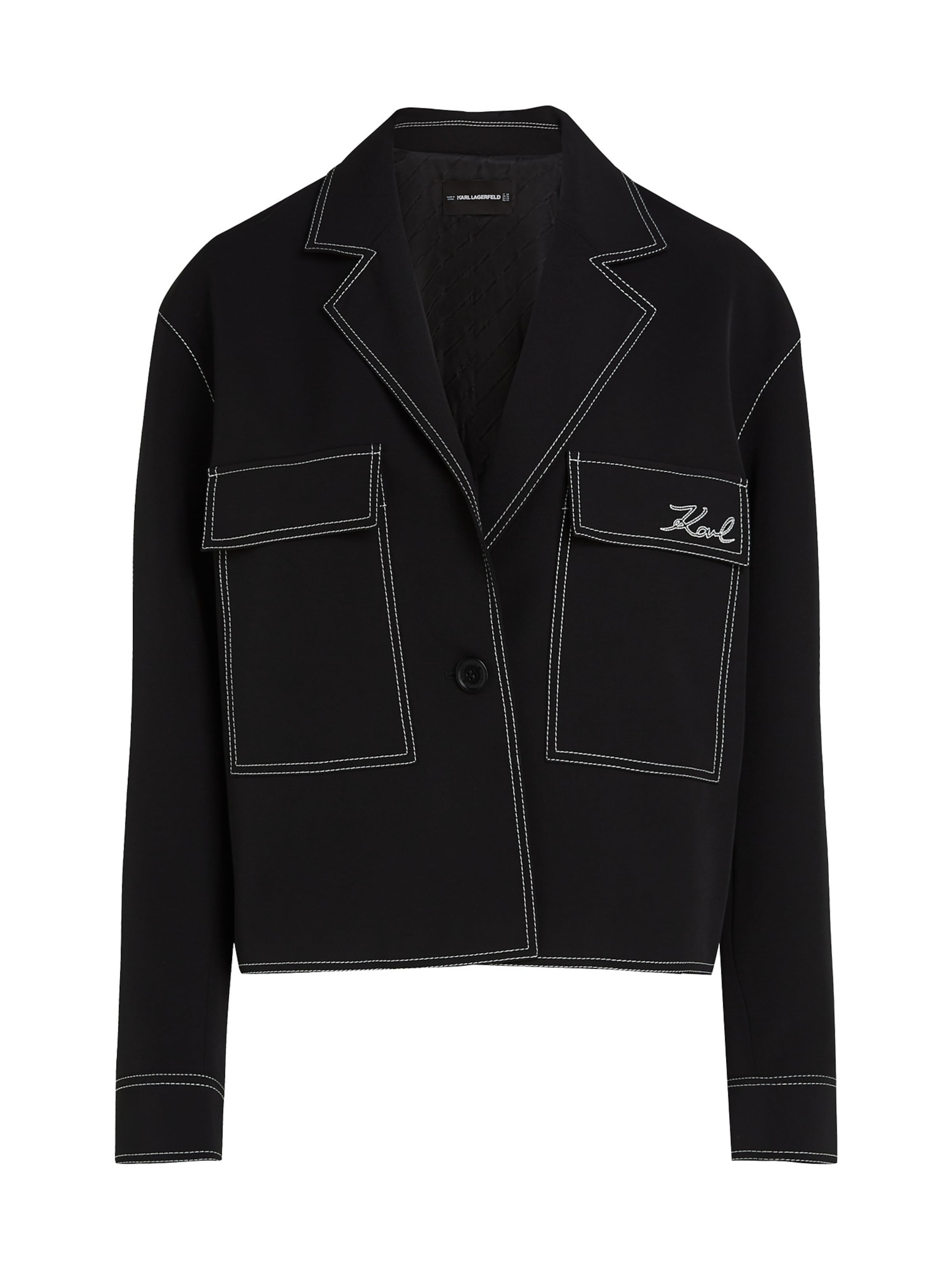 juoda Karl Lagerfeld Demisezoninė striukė: priekis