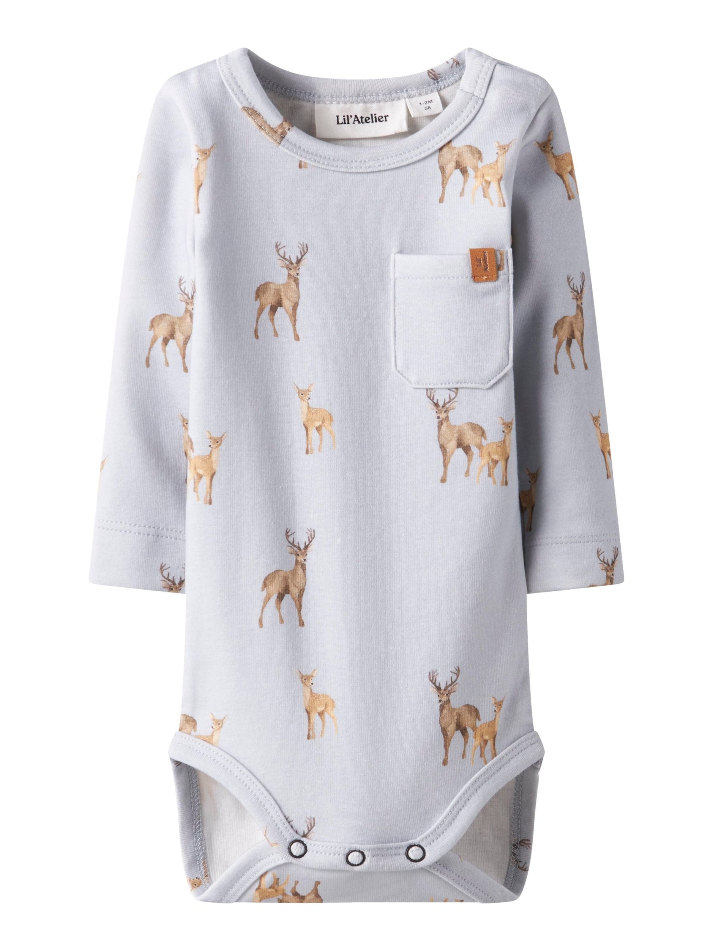 Lil'Atelier Romper/Bodysuit in Grey: front