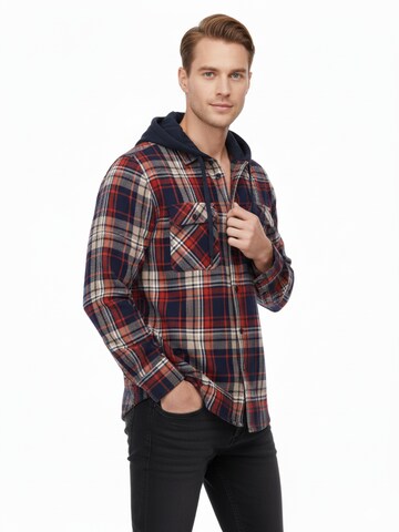 Radwa Regular fit Button Up Shirt in Red