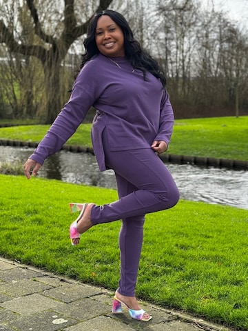 Mowi Fit Trainingspak 'Lange Mouwen Legging Set' in Lila