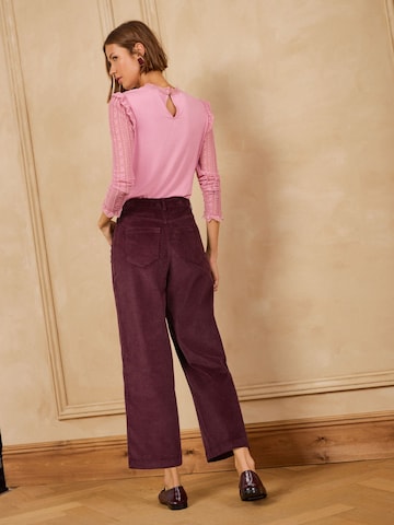 Bootcut Pantalon love & roses en rouge