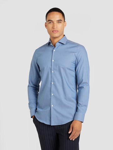 HUGO Slim Fit Hemd 'Kason' in Blau: Vorderseite