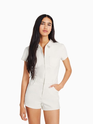 Bershka Jumpsuit in Beige: front