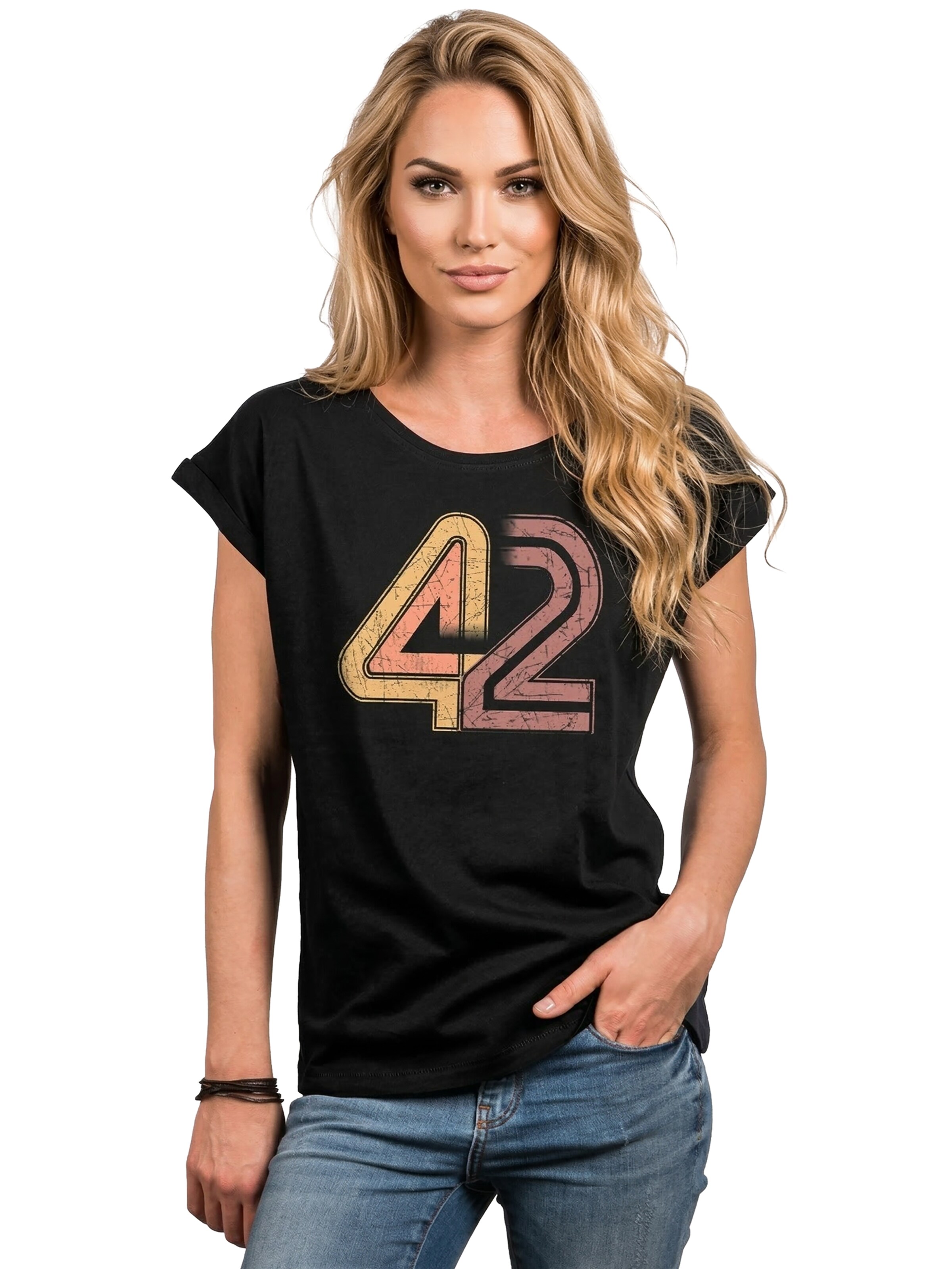 MAKAYA Shirt '42 The Answer' in Black: front
